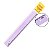 REGUA DE 30 CM NEW LINE LILAS PASTEL WALEU - Imagem 1