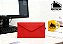 Envelope Ofício Vermelho 114x229 mm Colorido para Cartas e Convites Unidade - Imagem 1