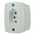Tomada De Sobrepor Bipolar 20A 250V Branca - Imagem 1
