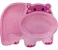 Pratinho com divisória hipopotámo buba rosa. - Imagem 1