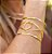 Bracelete Dourado Olho Estilizado - Design Contemporâneo - Imagem 1