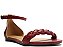 Sandália Rasteira Tira Tranças Vermelha - Anacapri - Imagem 1
