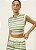 Blusa Colcci CROPPED SPORT STYLE LISTRADA VERDE COLCCI - Izibida - Imagem 1