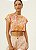 Blusa Colcci Cropped Sport Loose Plant Estampa Laranja e Rosa - Izibida - Imagem 1
