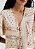 Blusa Feminina Estampada Decote V Com Botões Bege - Hering - Imagem 2