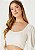 Blusa Cropped Feminina Manga Bufante Off White - Hering - Imagem 4