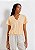 Blusa Feminina Cropped Estampada Decote V Laranja - Hering - Imagem 1