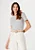 Blusa Básica Feminina Slim Em Algodão Cinza - Hering - Imagem 1