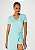 Blusa Básica Feminina Em Algodão Com Decote V Azul - Hering - Imagem 1