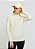 Blusa Básica Feminina Com Gola Alta Em Ribana Off White- Hering - Imagem 4