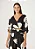 Blusa Cropped Floral Preta- Hering - Imagem 4