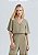 Blusa Feminina Hering Manga Sino Em Peach Touch Caqui - Imagem 1