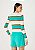 Cardigan Hering Feminino Em Tricot Listrado Verde - Imagem 3