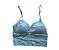 SUTIA TOP ALONGADO COM BOJO REMOVIVEL EM RENDA - AZUL LAZULI  - HOPE - Imagem 1