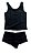 SHORT DOLL REGATA  EM ALGODAO - PRETO  - BONJOUR - Imagem 1