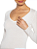 BLUSA MANGA LONGA GOLA V SEGUNDA PELE EM VISCOSE LEVISSIMA - OFF WHITE  - HOPE - Imagem 3