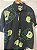 Camisa Aberta Flores Verdes - Imagem 1
