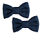 Dupla Laço de Tecido Veludo Cotelê- Azul Marinho - Imagem 3