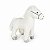CAVALO BRANCO DE TECIDO 30CM - Imagem 1