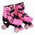 PATINS ROLLER AJUSTAVEL COM LUZ ROSA 30 A 33 - Imagem 1