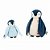 PINGUIM DE TECIDO MAE E FILHO AZUL - Imagem 3