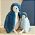 PINGUIM DE TECIDO MAE E FILHO AZUL - Imagem 1