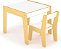 CONJUNTO MESA E CADEIRA BRANCAS INFANTIL MONTESSORI - Imagem 2