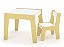 CONJUNTO MESA E CADEIRA BRANCAS INFANTIL MONTESSORI - Imagem 1