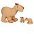CAPIVARA GRAVIDA COM 2 FILHOTES - Imagem 1