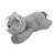 BRINQUEDO GATO DE TECIDO DEITADO 50CM: CINZA - Imagem 1