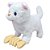 BRINQUEDO GATO DE TECIDO MECANIZADA TATI: BRANCO - Imagem 1