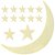 ADESIVOS BRILHA NO ESCURO LUA E ESTRELAS - Imagem 1