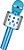 MICROFONE KARAOKE ELETROTOYS AZUL - Imagem 1