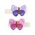 PRESILHA BICO DE PATO BORBOLETA LILAS E ROSA - Imagem 1