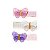 PRESILHA BICO DE PATO BABY BORBOLETA LILAS BRANCO E ROSA TEXTURIZADO - Imagem 1