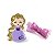 PRESILHA BICO DE PATO PRINCESA TRANCAS COM LACO LILAS - Imagem 1