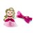PRESILHA BICO DE PATO PRINCESA ADORMECIDA COM LACO ROSA - Imagem 1