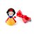 PRESILHA BICO DE PATO PRINCESA MACA COM LACO VERMELHO - Imagem 1
