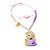 COLAR FASHION GIRL PRINCESA TRANCAS COM BOLINHAS - Imagem 1