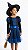 FANTASIA HALLOWEEN BRUXA SAIA E CHAPEU COM TULE AZUL - Imagem 1