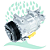 Compressor Mahle Citroen C3, Peugeot 206, 207, 207 Sedan, 207 Sw  (3Fix) (ACP 225) - Imagem 1