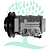 Compressor 10S13C Máquina Escavadeira John Deere 290GLC/ 345GLC - 24 Volts Polia Canal 1B 139mm - Imagem 5