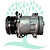 Compressor Sanden 7H15 6021 Case Maxxum / New Holland T6.110/ T7.175/ T7.205 / Case Puma 125 - 12v Polia 4pk - Imagem 2
