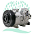 Compressor Denso 6SEU14 Toyota Corolla 1.8 - 2011/2013  - Comb: Flex - T. M/A ( 2 - Sensores) - Imagem 1