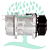 Compressor Denso 7H15 Orelha New Holland TL / TM 8PK 24v Saida 8/10 - Imagem 2