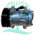 Compressor Sanden 7H15 4470 Caminhão DAF XF105 410/ 460/ 510/ CF360/ CF410 Até 2020 - 24 Volts Polia 7pk 140mm - Imagem 1