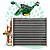 Evaporador Maquina Trator John Deere 3510 / 3520 C / A Tubo Aletas (Cobre) C/Radiador ar Quente - Imagem 1