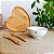 Conjunto Petisqueira Coração Com Bandeja em Bambu e Bowl em Cerâmica - Imagem 1