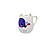 Caneca Gato de Porcelana 350ml - Imagem 1