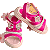 Sandália Infantil Rosa com Laço e Brilho - Imagem 3
